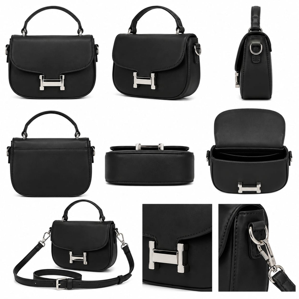 Mini Saddle Crossbody Bag with Buckle | Lace & Luxe