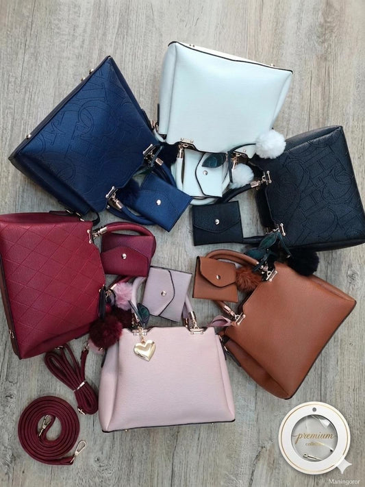 Large Leather Tote Shoulder Bag by Lace & Luxe, stylish everyday fashion purse with spacious interior and sleek design.