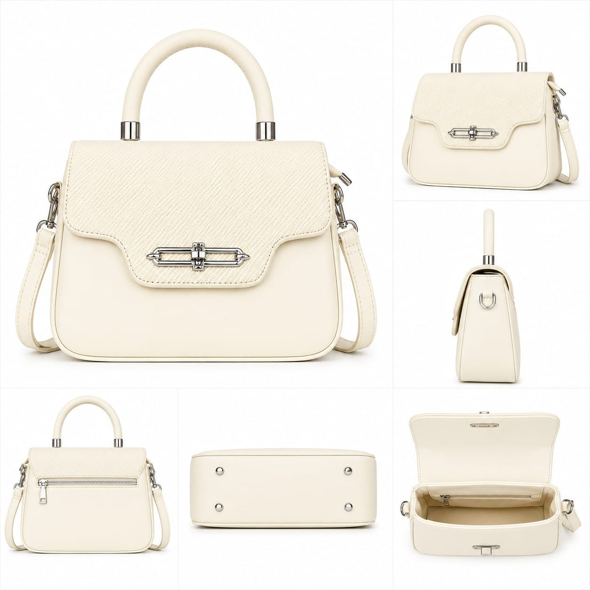 Women’s Structured Handbag – Elegant Top Handle Shoulder Bag