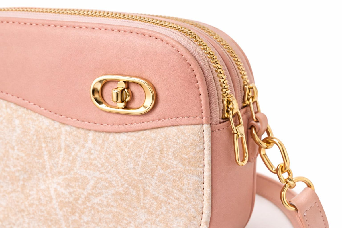Lace & Luxe leather mini shoulder bag with gold hardware and adjustable strap, trendy everyday purse in black.