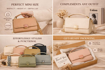 Lace & Luxe women's pebble leather crossbody purse with structured top handle, designed for elegant everyday use.