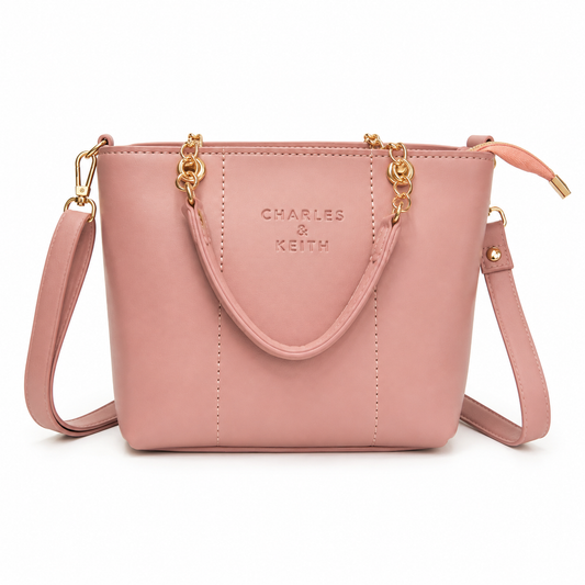 Women’s Structured Tote Handbag with Adjustable Shoulder Strap GoldChain – 8 Colors Available