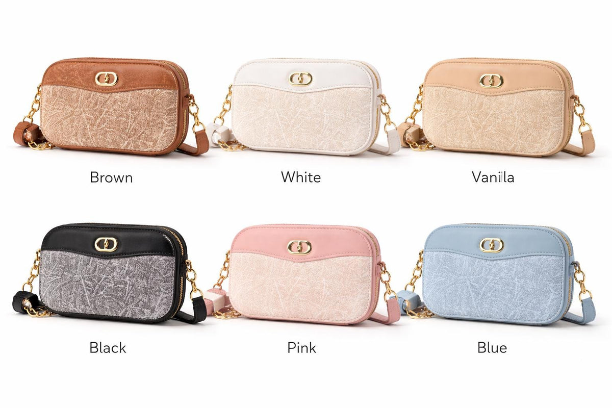Lace & Luxe leather mini shoulder bag with gold hardware and adjustable strap, trendy everyday purse in black leather.