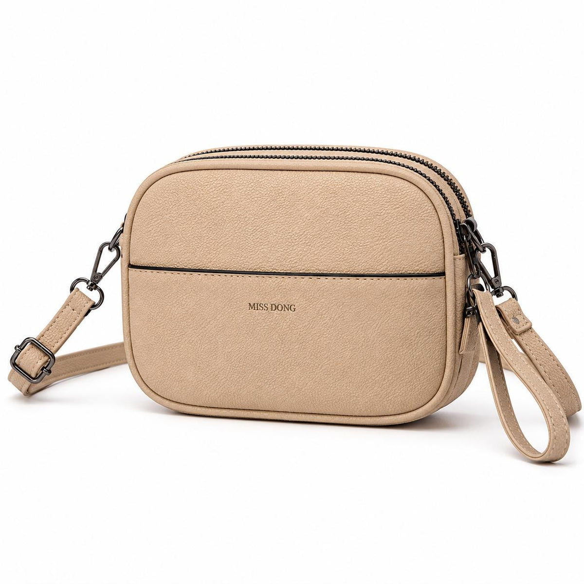 Lace & Luxe multi-compartment crossbody bag with adjustable strap, perfect for everyday travel and organization.