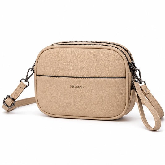 Lace & Luxe multi-compartment crossbody bag with adjustable strap, perfect for everyday travel and organization.