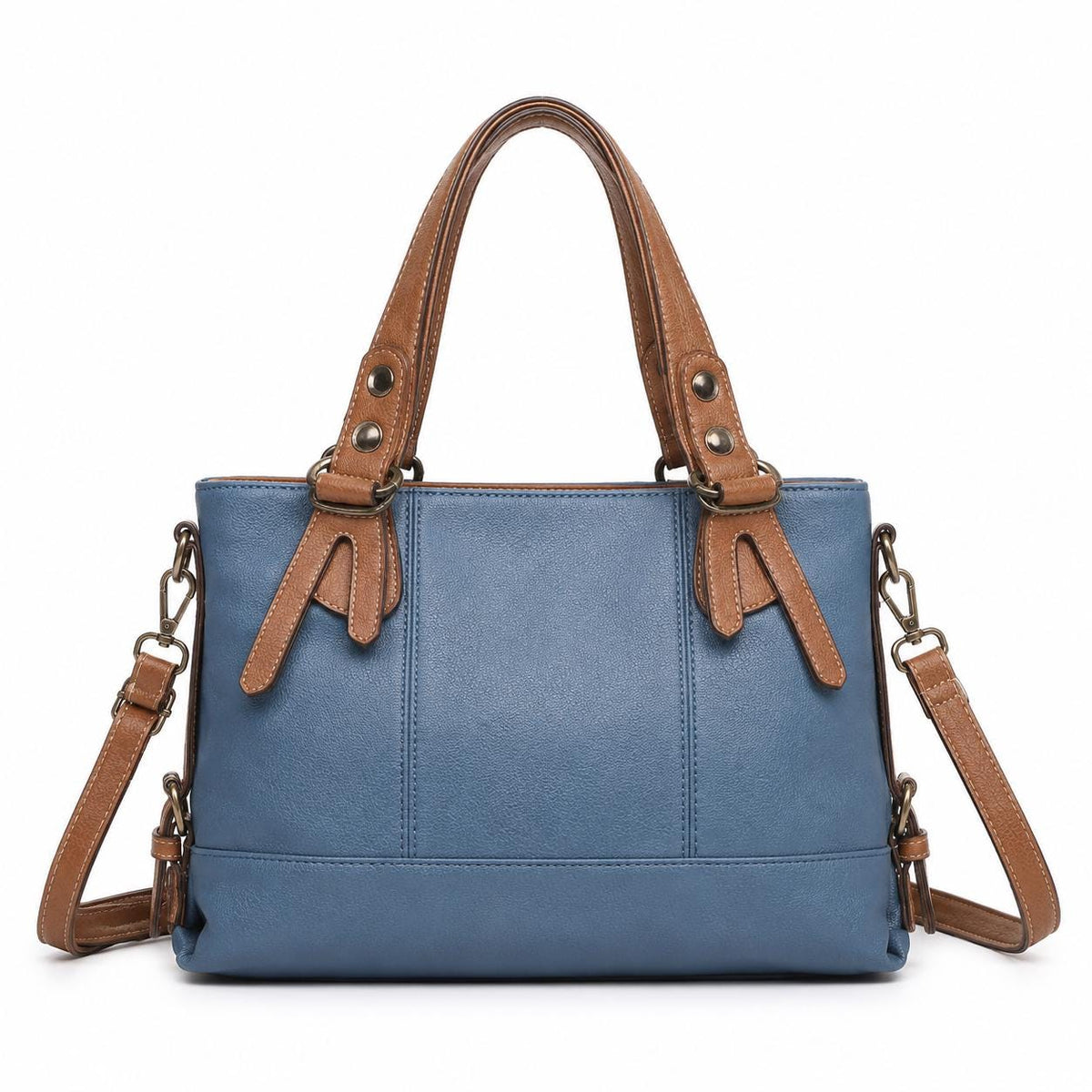 Genuine leather shoulder crossbody bag by Lace & Luxe, stylish everyday handbag with a sleek design and adjustable strap.