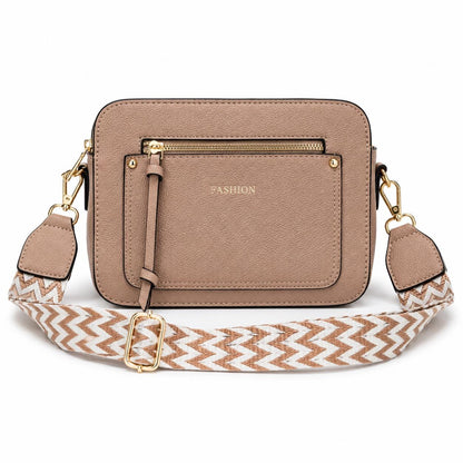 Lace & Luxe small women's crossbody bag with adjustable chevron strap and stylish design.