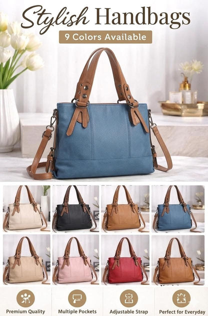 Genuine leather shoulder crossbody bag by Lace & Luxe with adjustable strap and spacious interior for everyday use