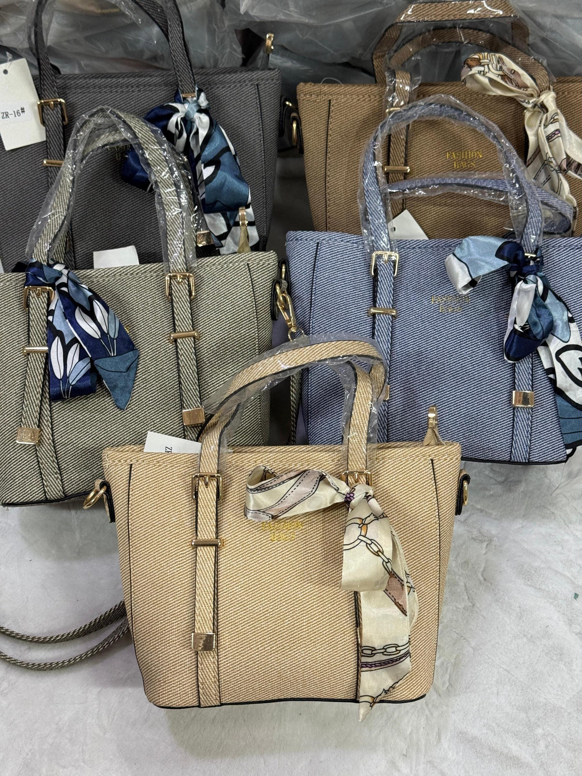 Lace & Luxe structured tote bag with attached scarf, woven office handbag in elegant design, ideal for professional and stylish use.