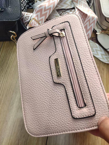 Lace & Luxe small crossbody bag with adjustable chevron strap, stylish women's handbag for everyday fashion.