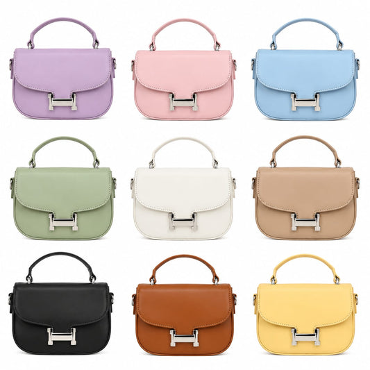 Mini Saddle Crossbody Bag with Buckle | Lace & Luxe