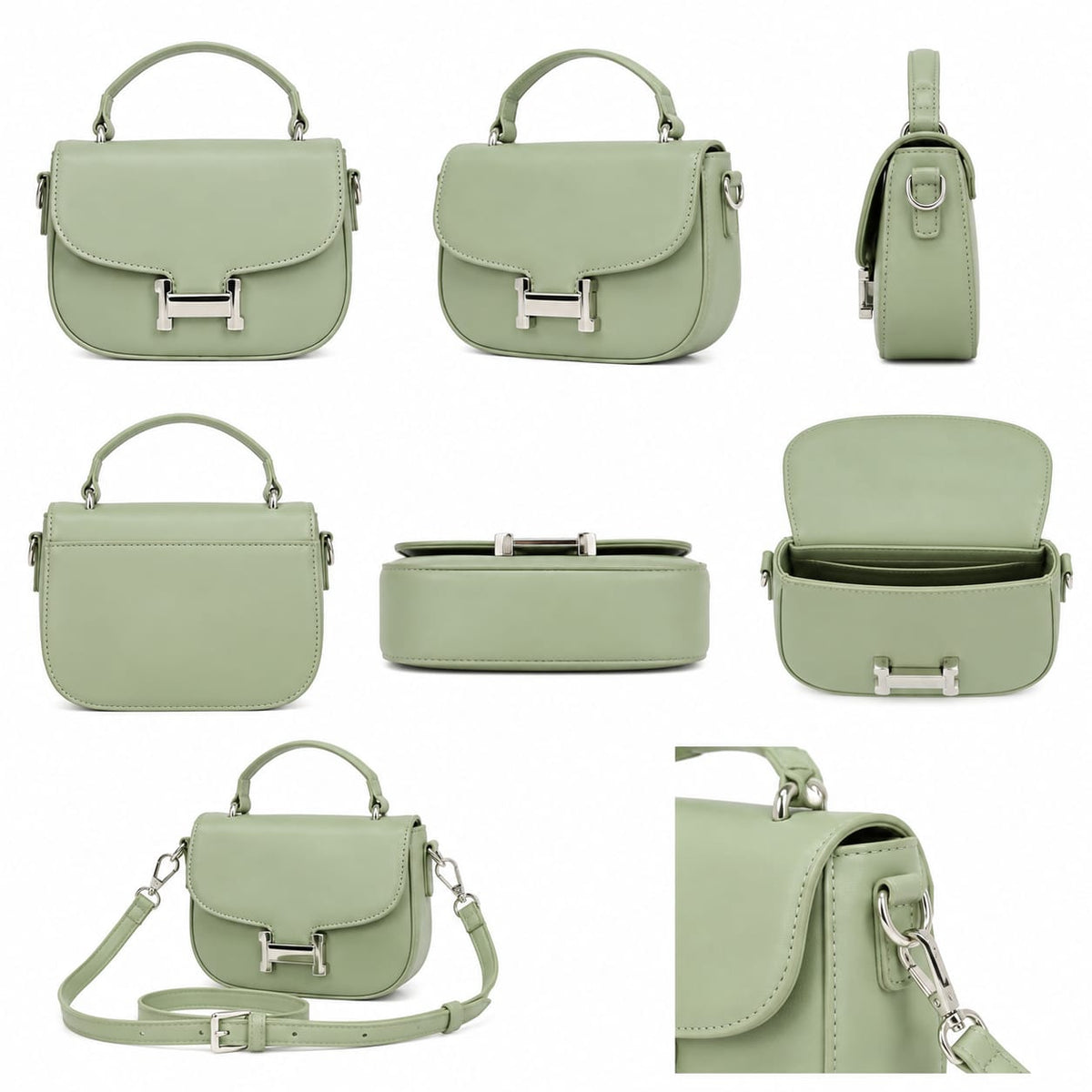 Mini Saddle Crossbody Bag with Buckle | Lace & Luxe