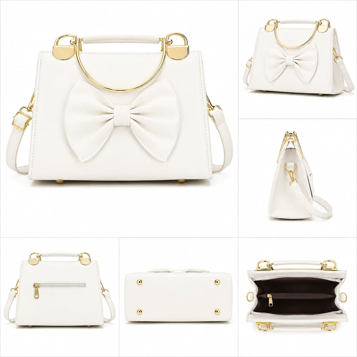 Emerald Bow Top-Handle Satchel – Gold Hardware Crossbody Purse Lace & Luxe