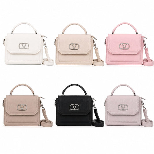 Mini Structured Crystal Buckle Crossbody Bag Lace & Luxe