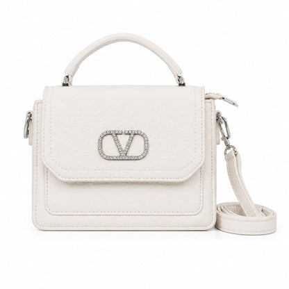 Mini Structured Crystal Buckle Crossbody Bag Lace & Luxe