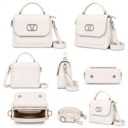 Mini Structured Crystal Buckle Crossbody Bag Lace & Luxe