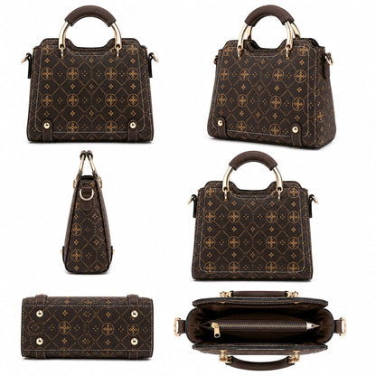 Structured Women’s Handbag, Top Handle Shoulder Bag, Crossbody Purse, Elegant Everyday Bag Lace & Luxe