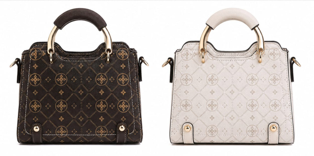 Structured Women’s Handbag, Top Handle Shoulder Bag, Crossbody Purse, Elegant Everyday Bag Lace & Luxe