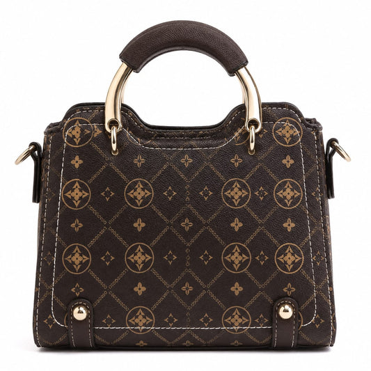 Structured Women’s Handbag, Top Handle Shoulder Bag, Crossbody Purse, Elegant Everyday Bag Lace & Luxe