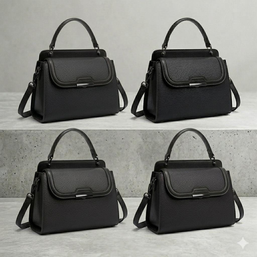 Lace & Luxe pebbled leather handbag with structured top handle and crossbody strap, stylish women's purse with elegant design