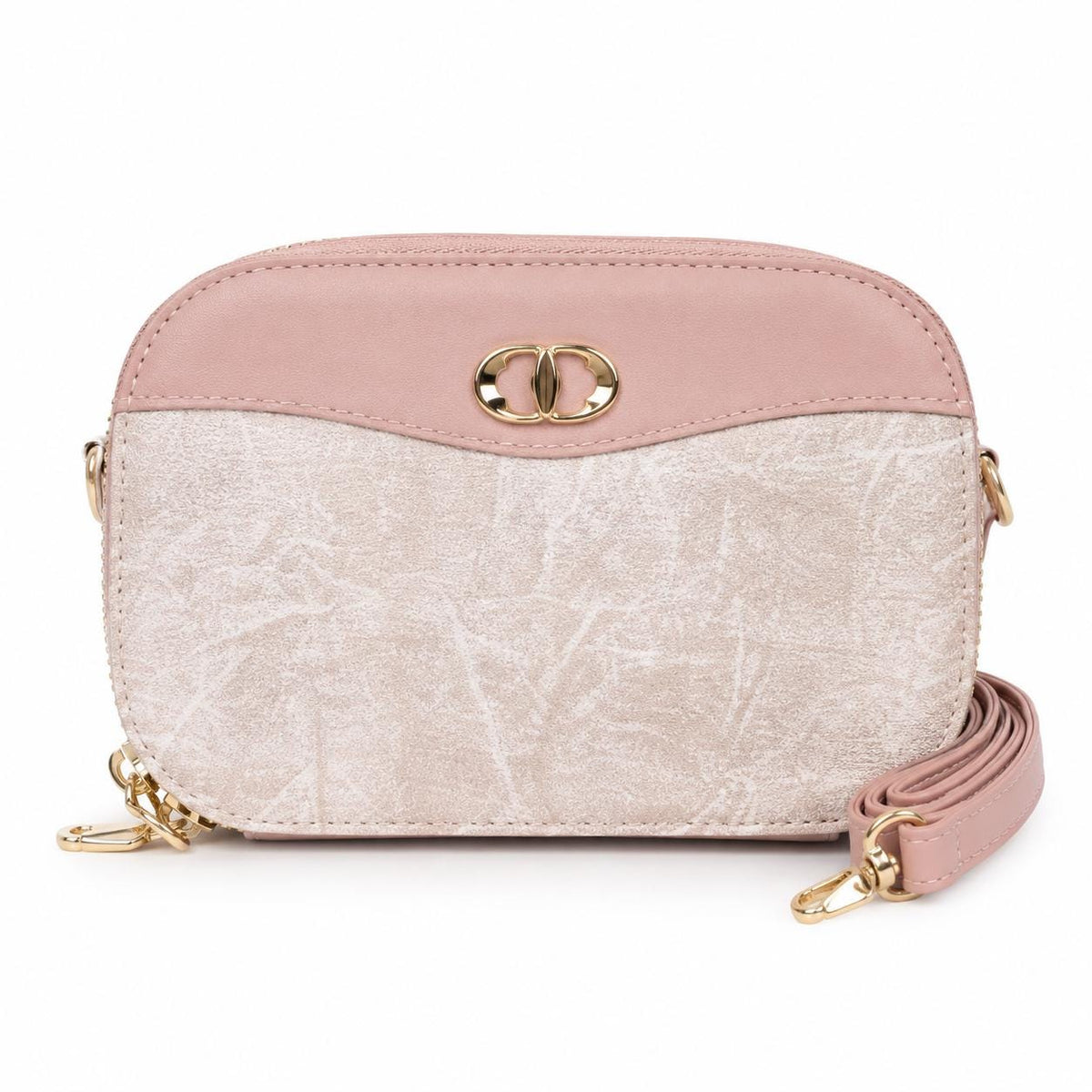 Lace & Luxe leather mini shoulder bag with gold hardware and adjustable strap, trendy everyday purse in black leather.
